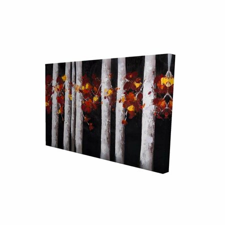 FONDO 12 x 18 in. White Trees with Orange Leaves-Print on Canvas FO2773850